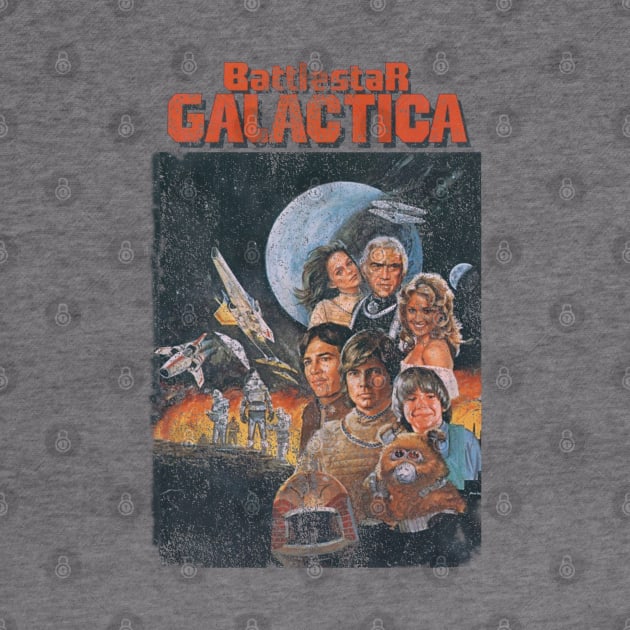 Vintage Distressed Battlestar Galactica by GeekGiftGallery